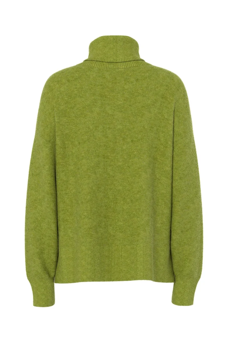 Pieces - Pcmalou Ls Rollneck Knit - 5049933 Woodbine Melange