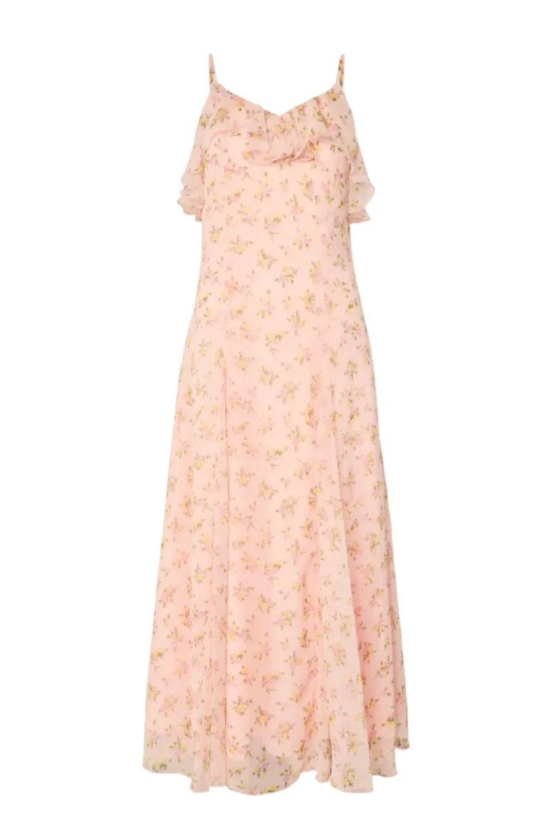 YAS - Yassoiree Strap Maxi Dress Bm - 4977236 Blushing Rose Soiree Aop