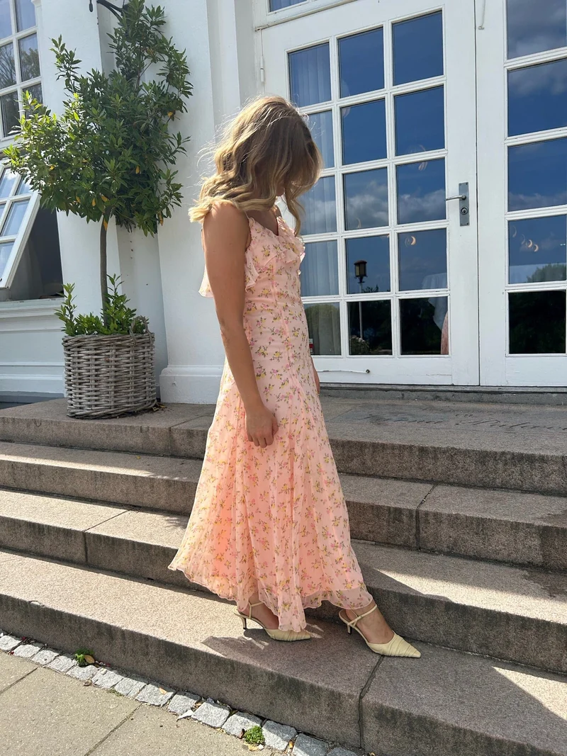 YAS - Yassoiree Strap Maxi Dress Bm - 4977236 Blushing Rose Soiree Aop