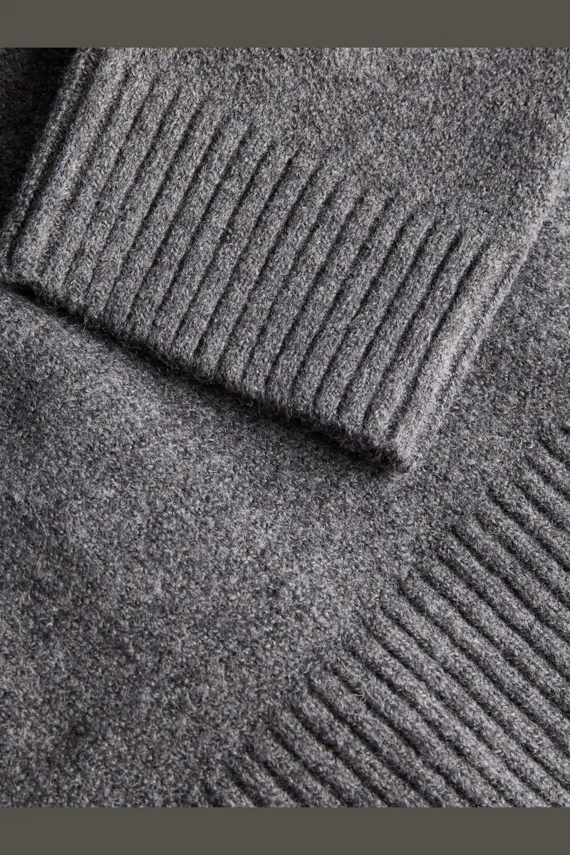 Jjxx - Jxcharlie High Neck Knit - 5057148 Dark Grey Melange
