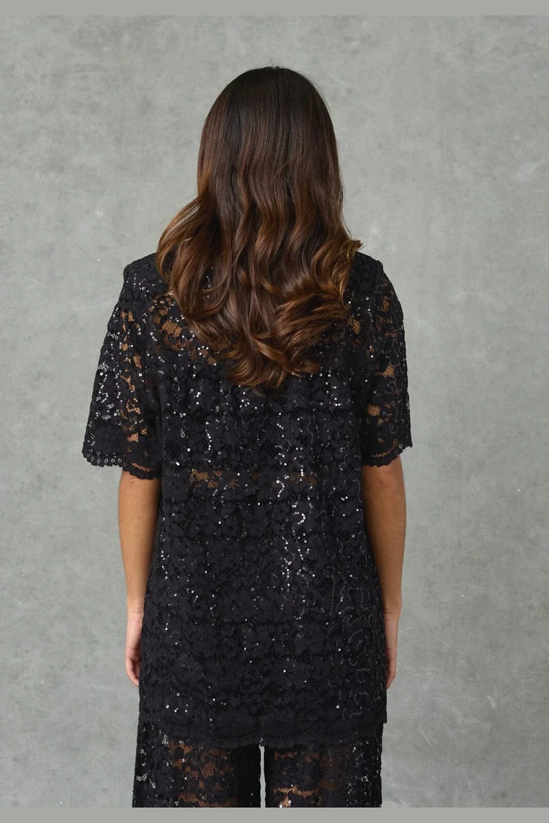Love & Divine - Love1630 20239 - 001 - Black Lace Sequins