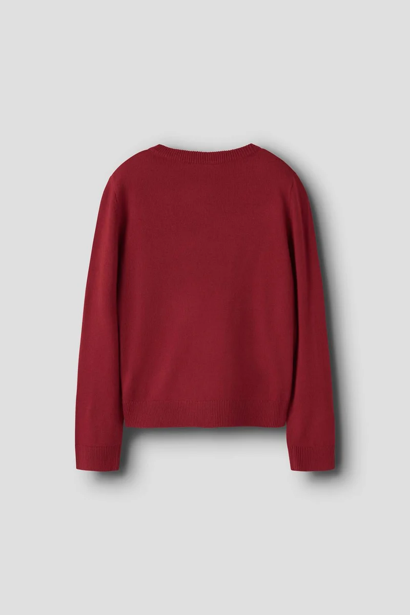 Name It - Nkfralle Ls Knit - 5131545 Red Dahlia