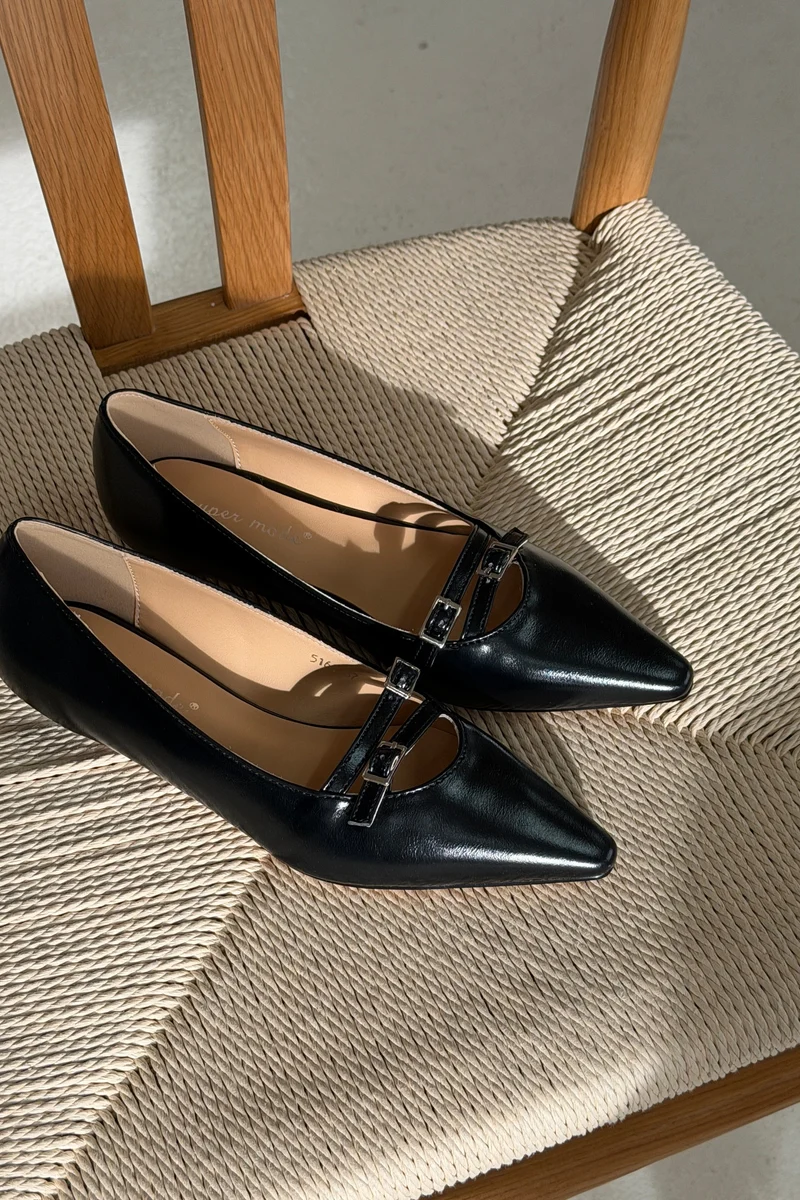 Bloom - Galanthus Ballet Flats - Black