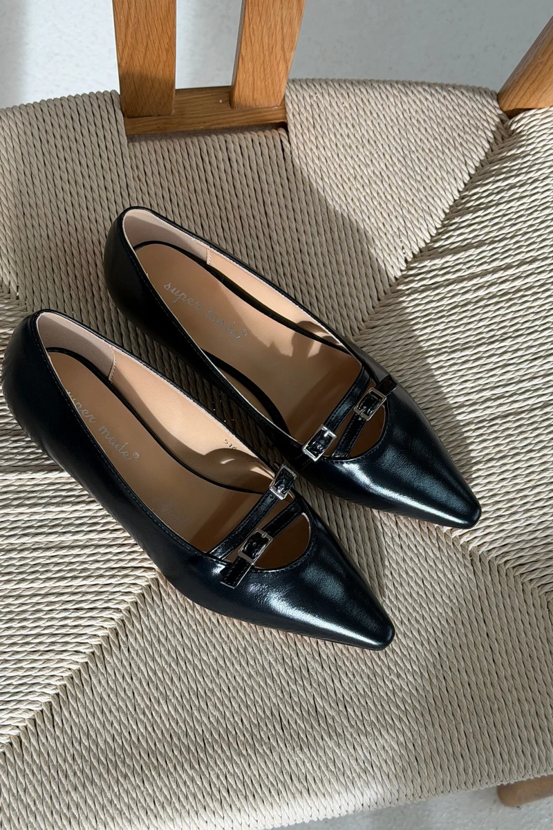 Bloom - Galanthus Ballet Flats - Black