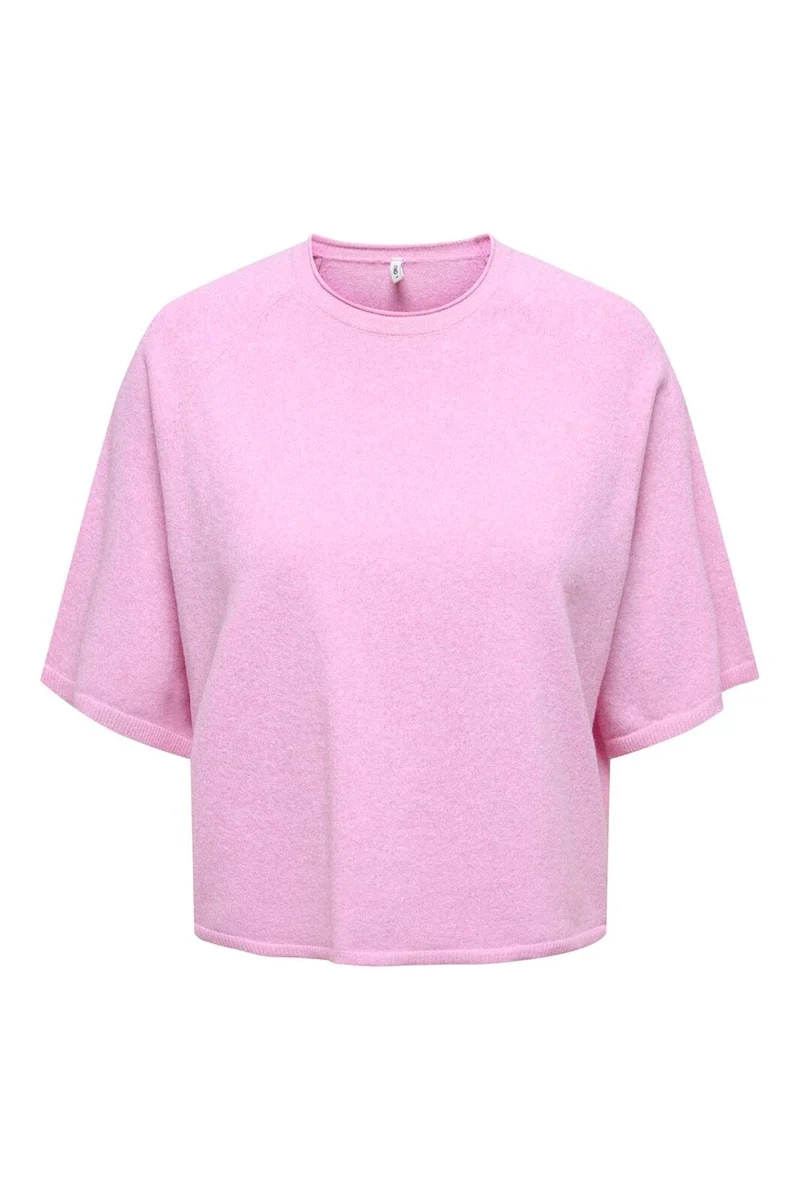 Only - Onlloyal 2/4 O-Neck Knt - 4983477 Super Pink Melange