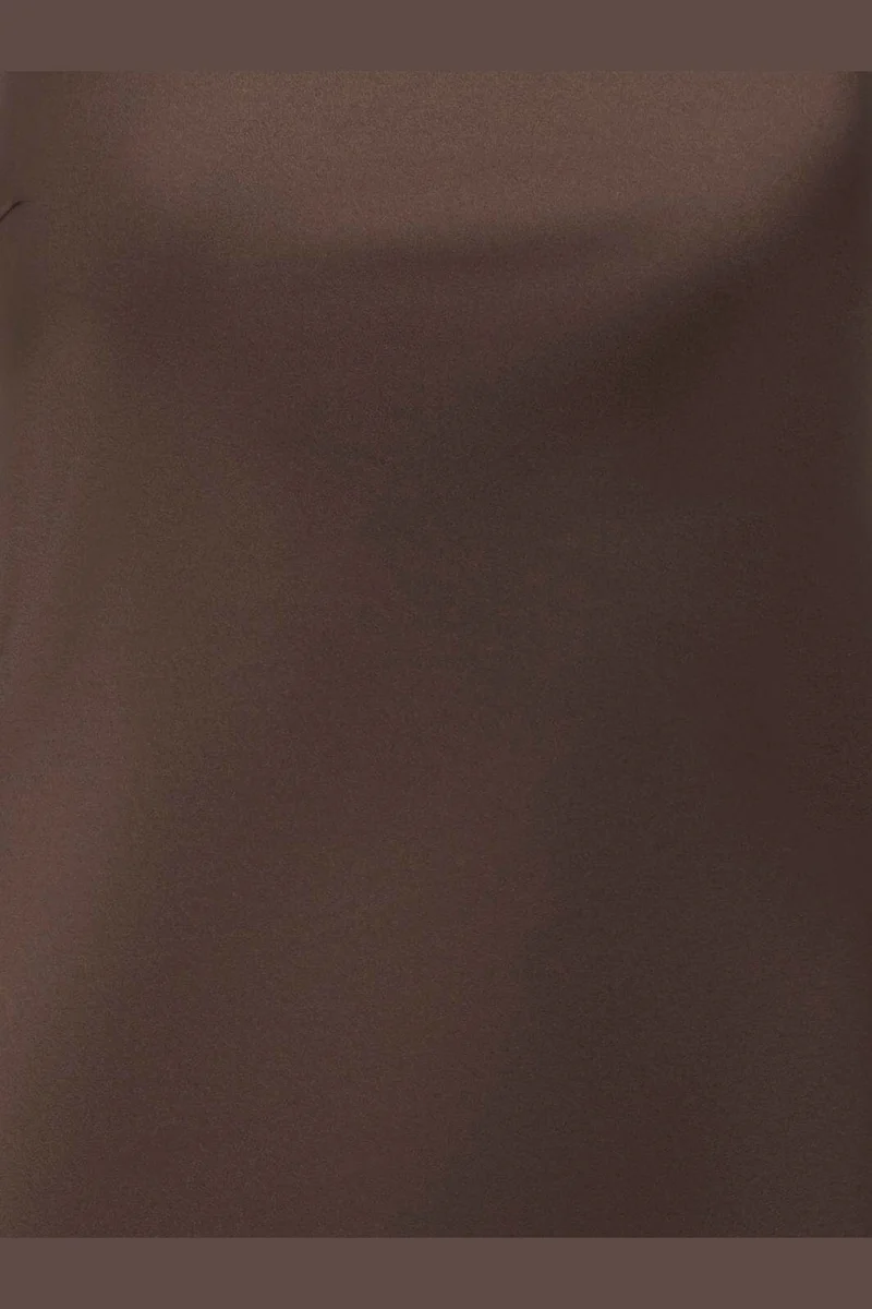 Only - Onlskye Chigo One Shoulder Dress - 5102292 Chocolate Brown