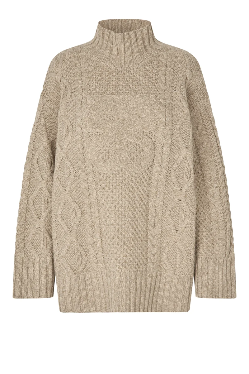 Second Female - Janne Knit T-Neck 61044 - 6007 Camel melange