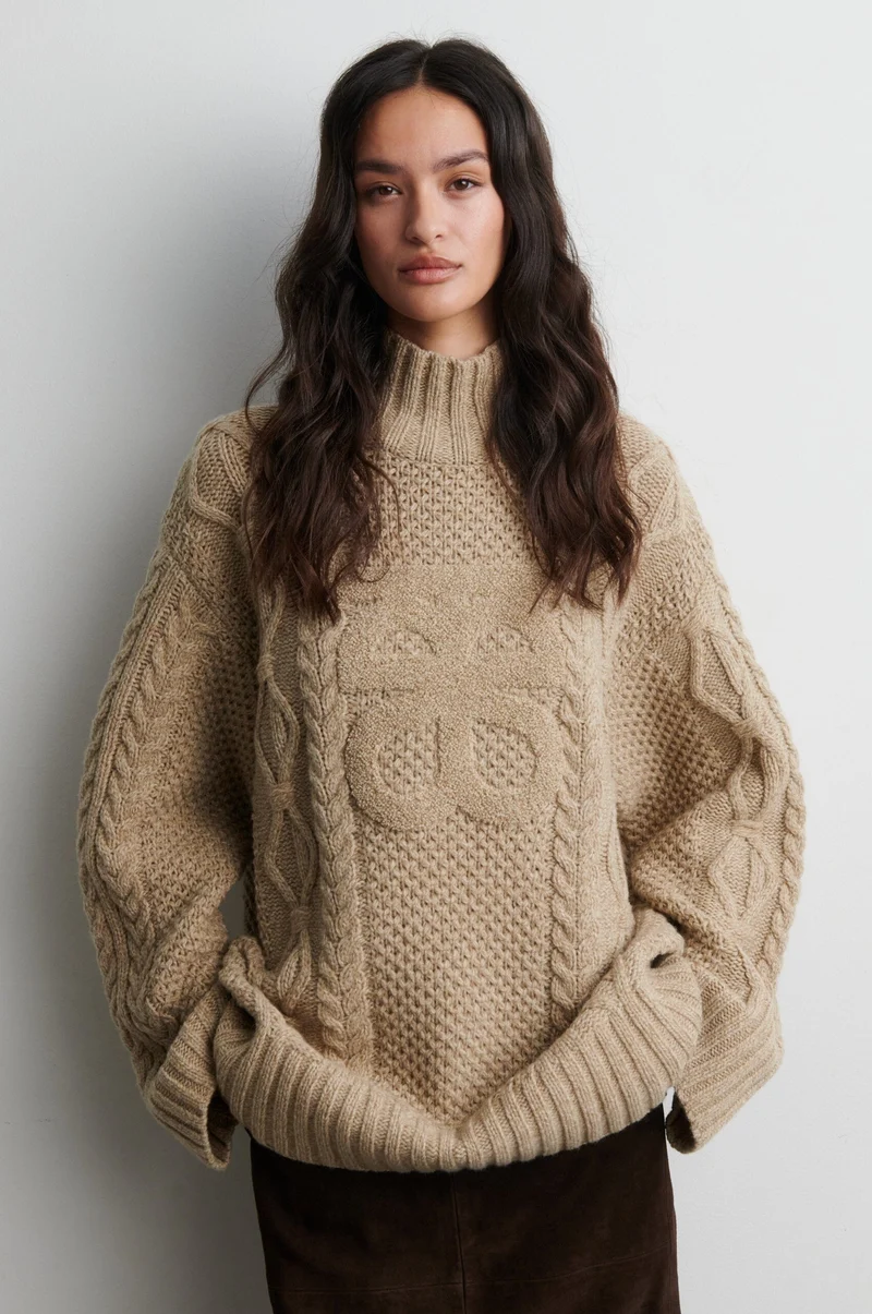 Second Female - Janne Knit T-Neck 61044 - 6007 Camel melange