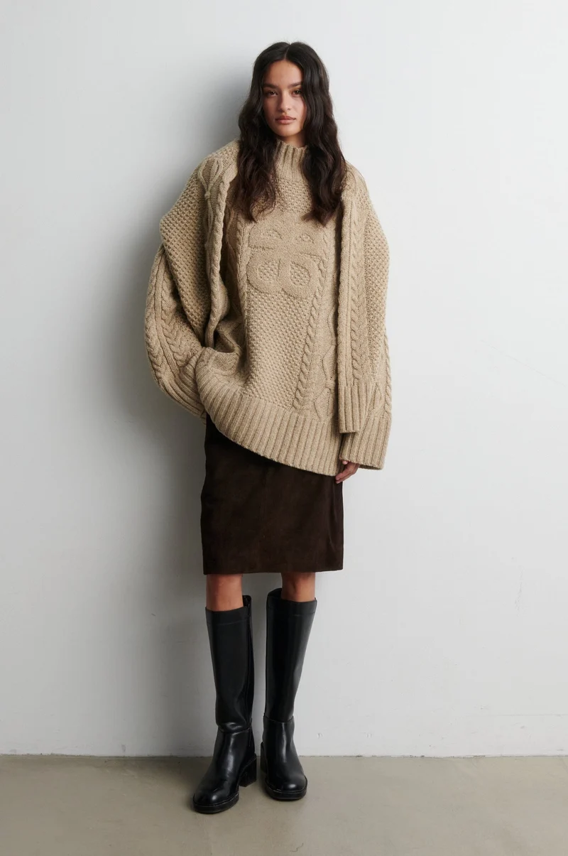 Second Female - Zonie Suede Skirt 60972 - 6156 Demitasse