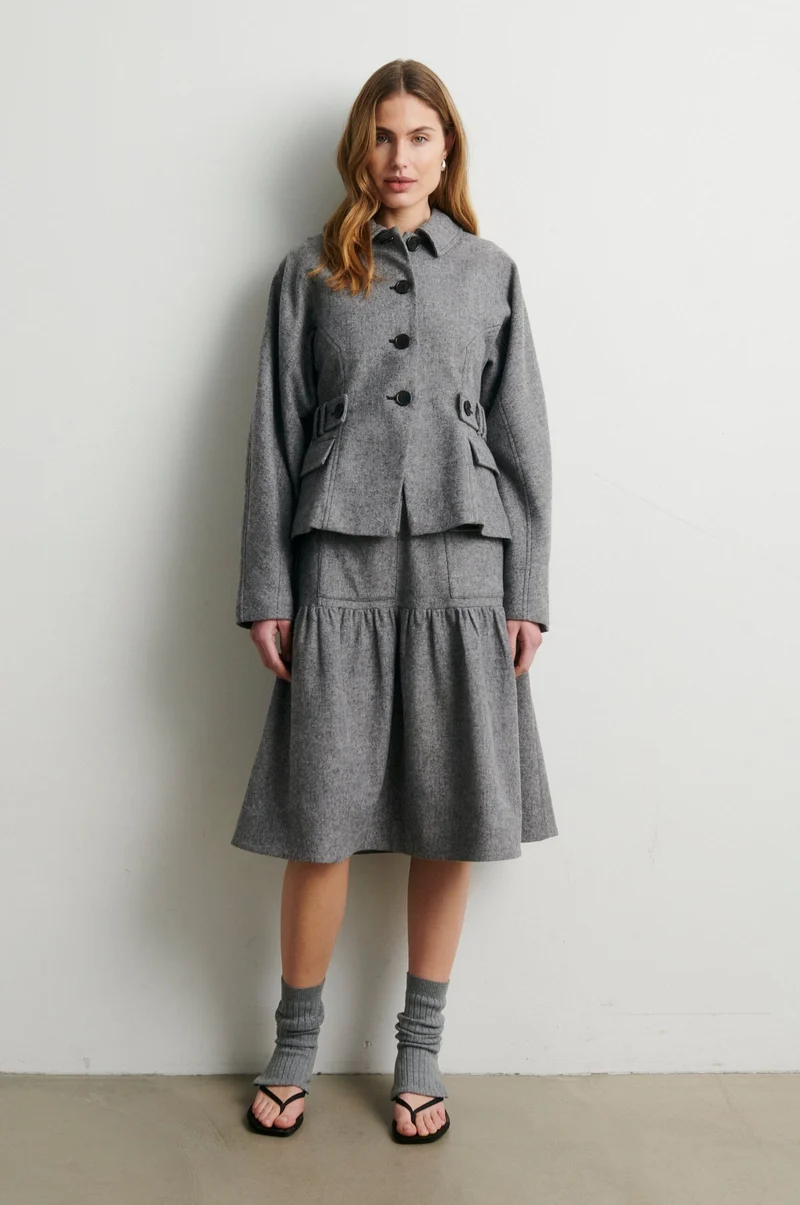 Second Female - Lydney Skirt 60968 - 7002 Grey Melange