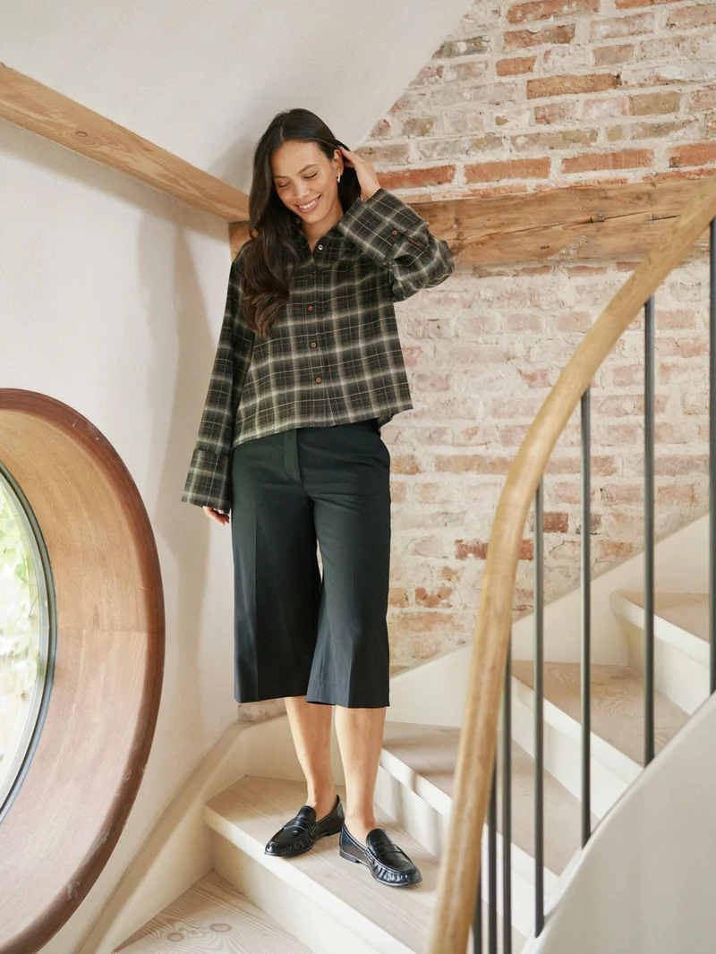 Neo Noir - Jaylin Flannel Check Shirt 171705 - 676 - Dark Brown