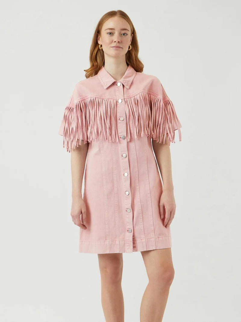 YAS - Yassun 2/4 Denim Dress Fest - 4786228 Zephyr