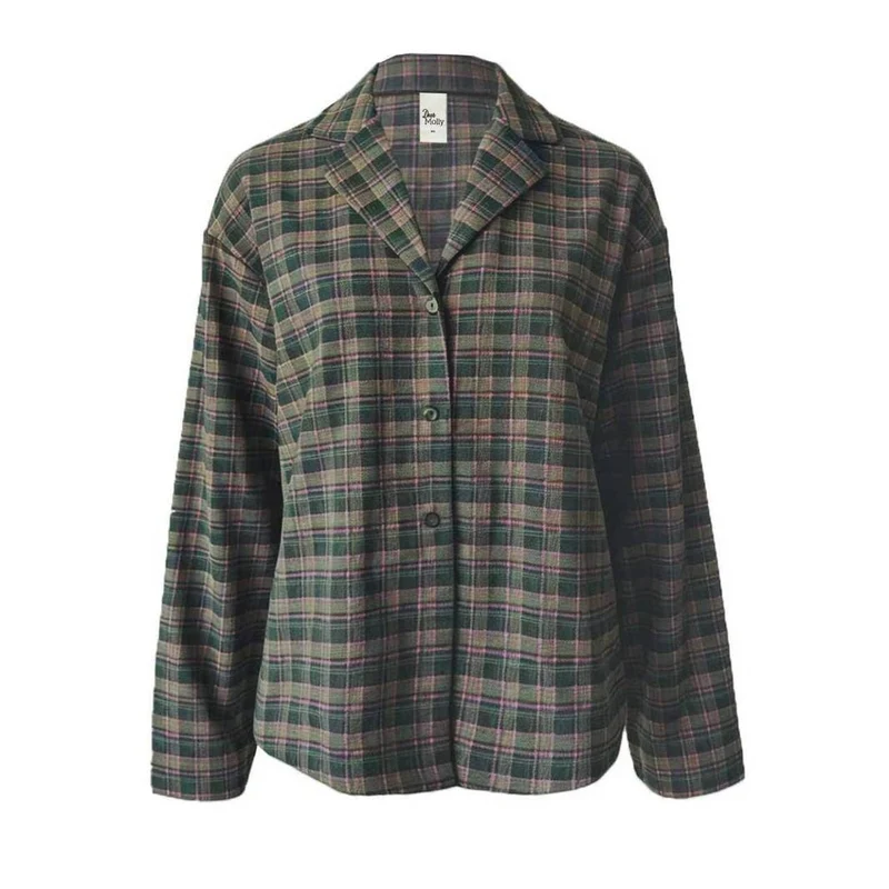 Dear Molly - Check Shirt Ch145042f - Pink Green Checker