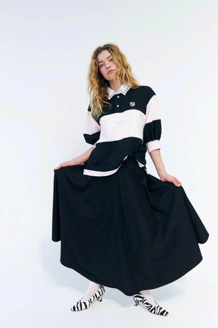 Cras - Aisha Skirt C740 - Dark Grey Check