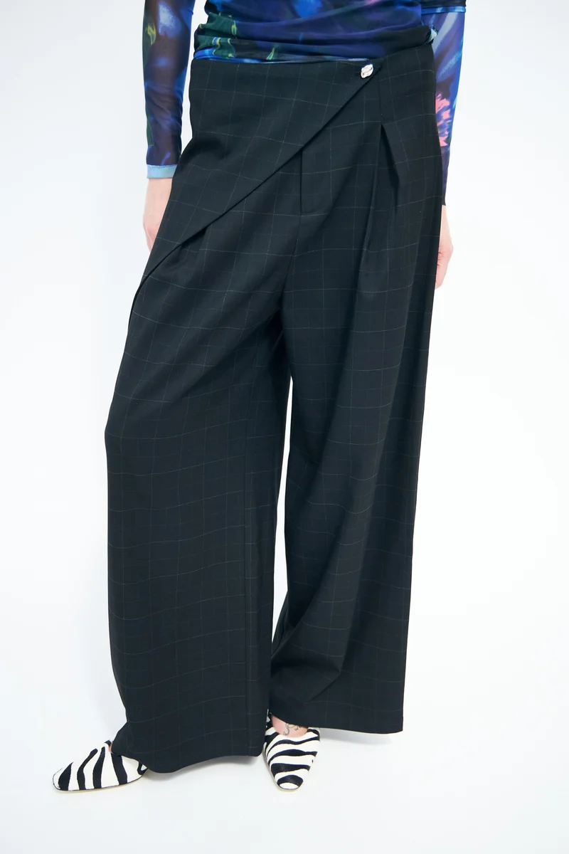 Cras - Aisha Pants C739 - Dark Grey Check