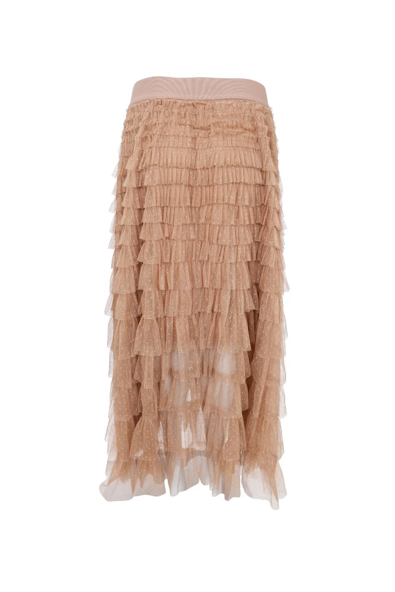 Black Colour - Bcangelina Mesh Skirt 40965 - Latte
