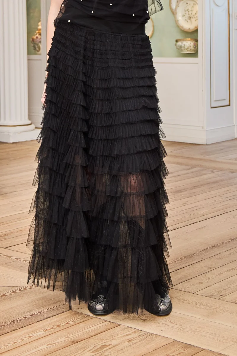 Black Colour - Bcangelina Mesh Skirt 40965 - Black