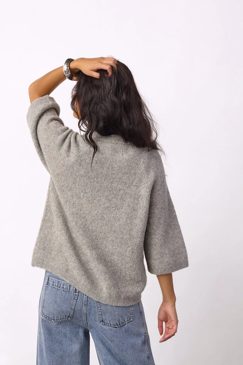 Co´Couture - Kailacc Ss Knit 500227 - 65006 - Grey Melange