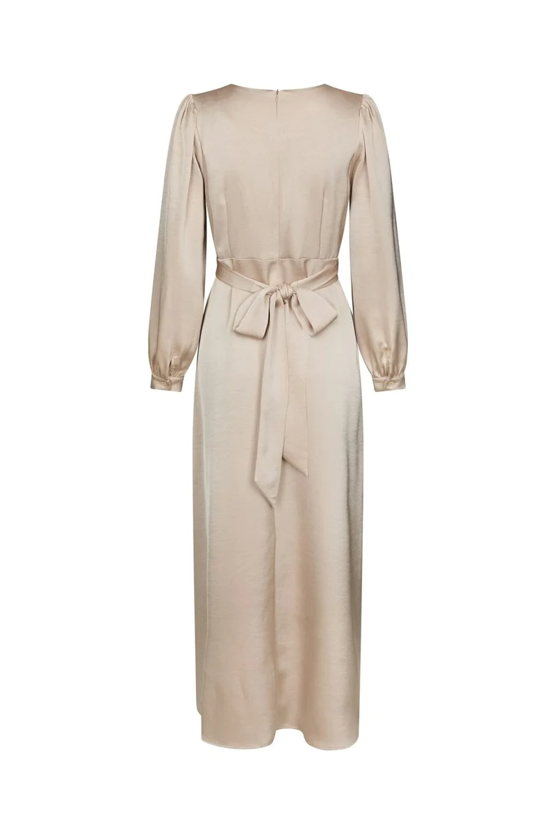 Neo Noir - Bretti Heavy Sateen Dress 168431 - 720 - Champagne