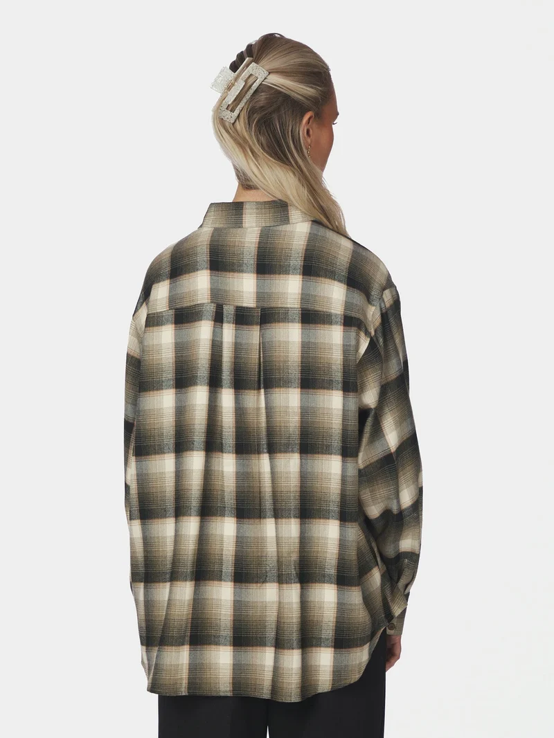 Neo Noir - Dalma Flannel Check Shirt 171678 - 151 - Army