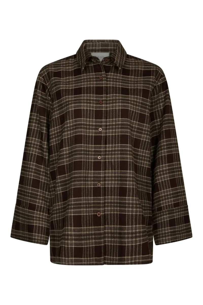 Neo Noir - Dita Flannel Check Shirt 171676 - 210 - Brown