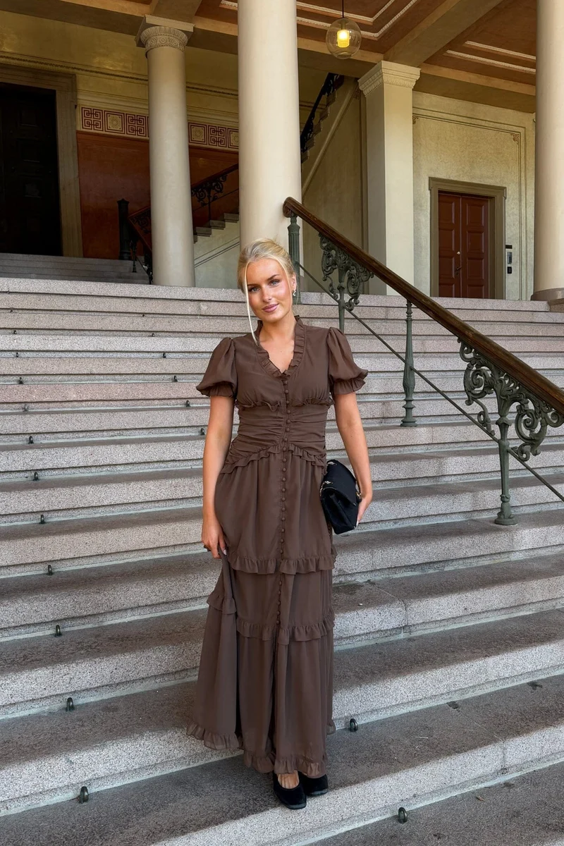 BYIC - Arielic Long Dress A25193 - Dark Brown