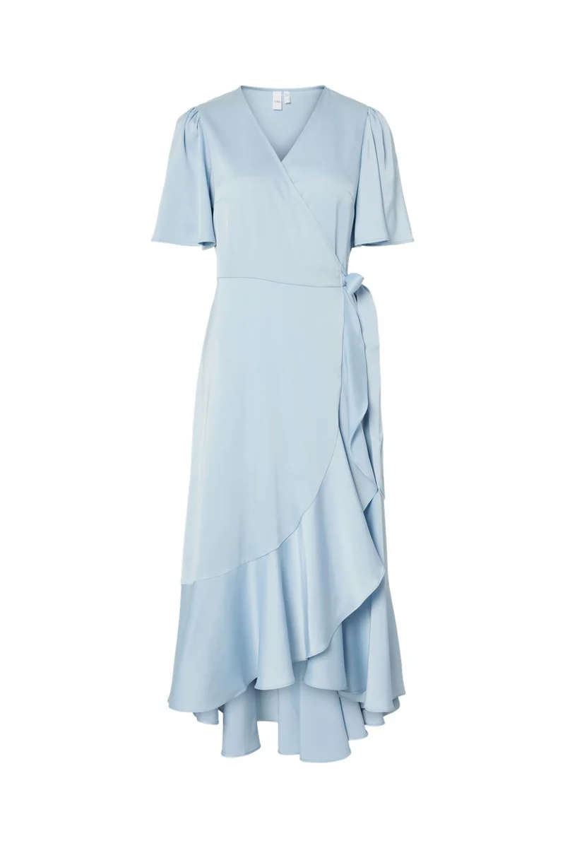 YAS - Yasthea 2/4 Midi Wrap Dress - 4971092 Skyway