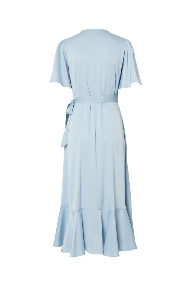 YAS - Yasthea 2/4 Midi Wrap Dress - 4971092 Skyway