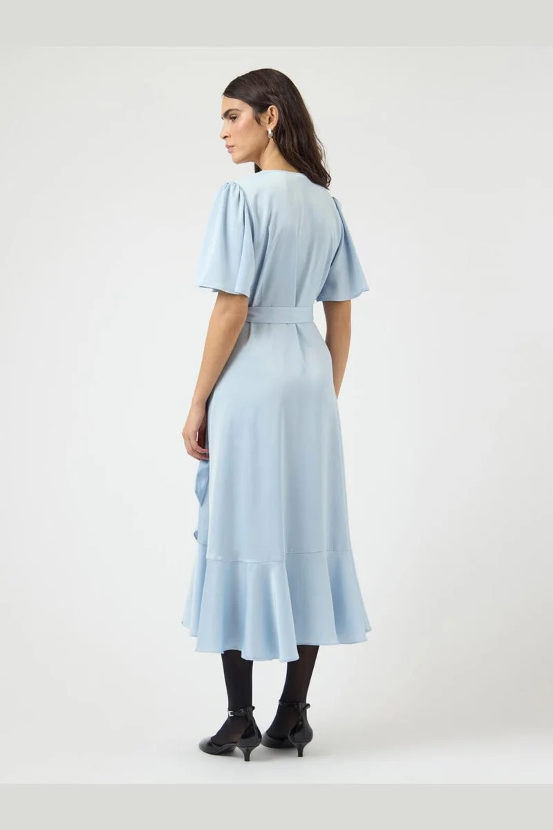 YAS - Yasthea 2/4 Midi Wrap Dress - 4971092 Skyway