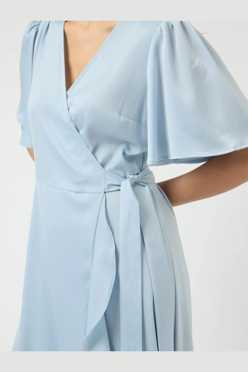 YAS - Yasthea 2/4 Midi Wrap Dress - 4971092 Skyway