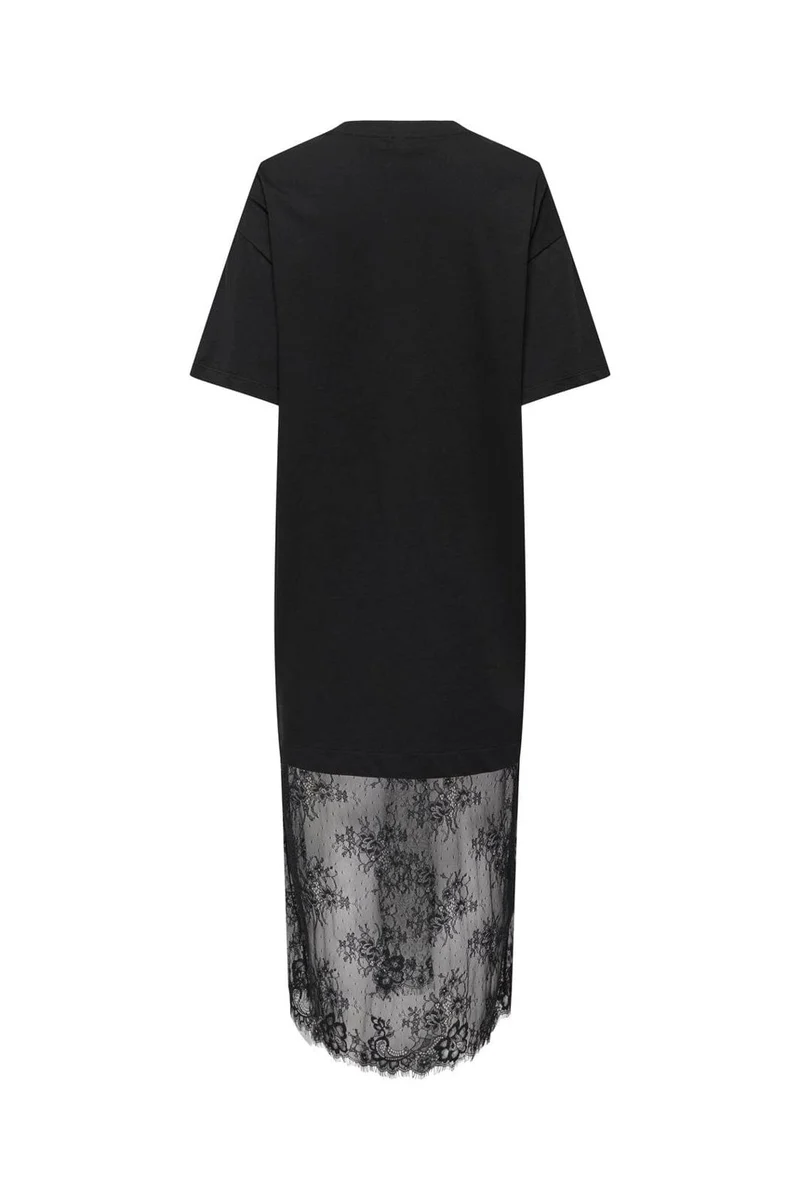 Only - Onlcliff S/S Tee Lace Dress - 5121531 Black