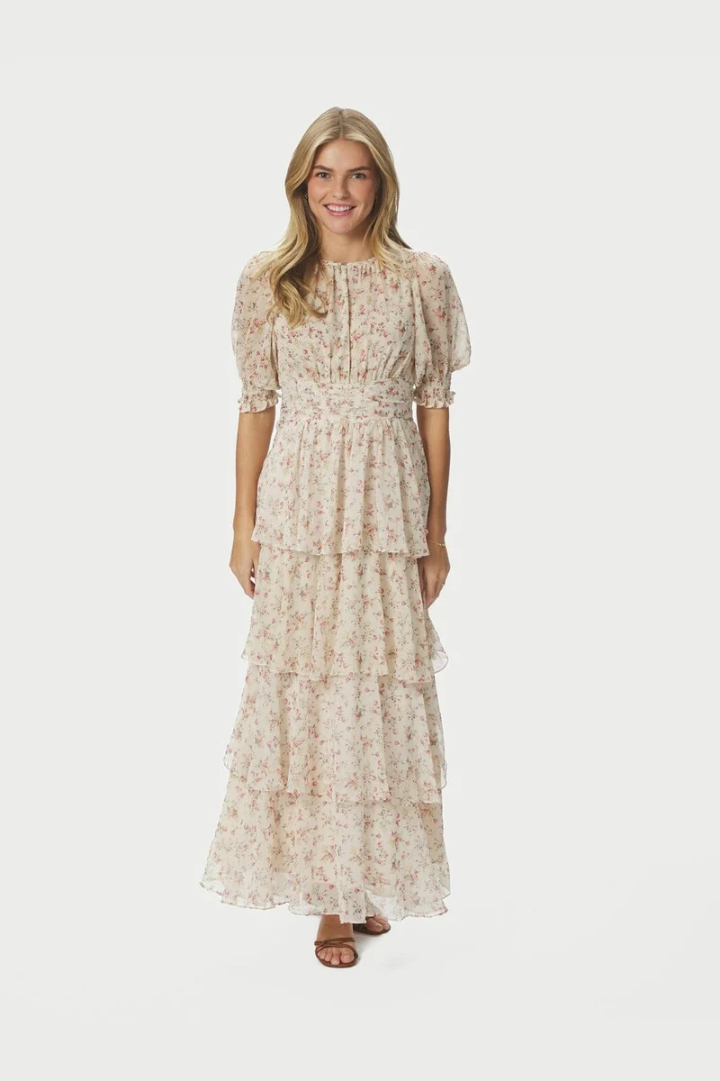 Neo Noir - Sable Meadow Printed Dress 167707 - 122 - Creme