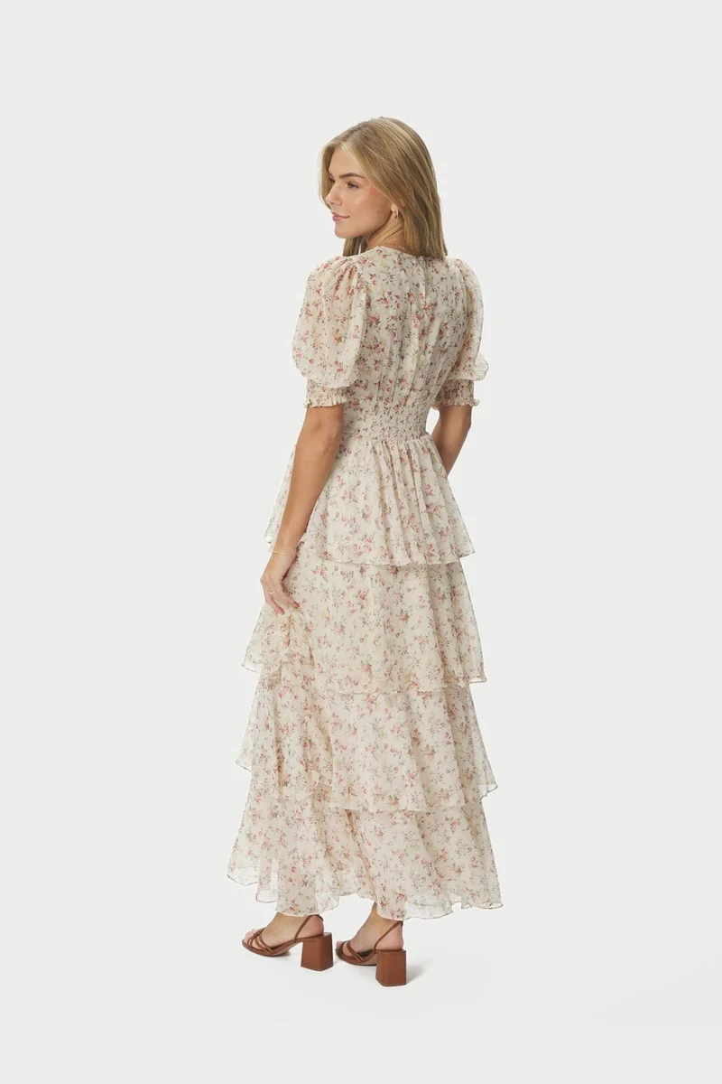 Neo Noir - Sable Meadow Printed Dress 167707 - 122 - Creme