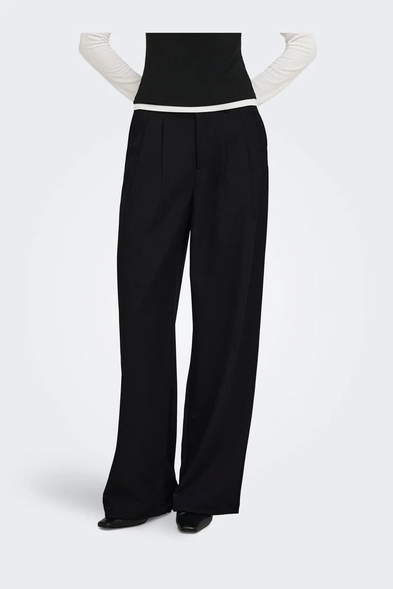 Only - Onlmiles Pleat Wide Pant Tlr - 5177006 Black
