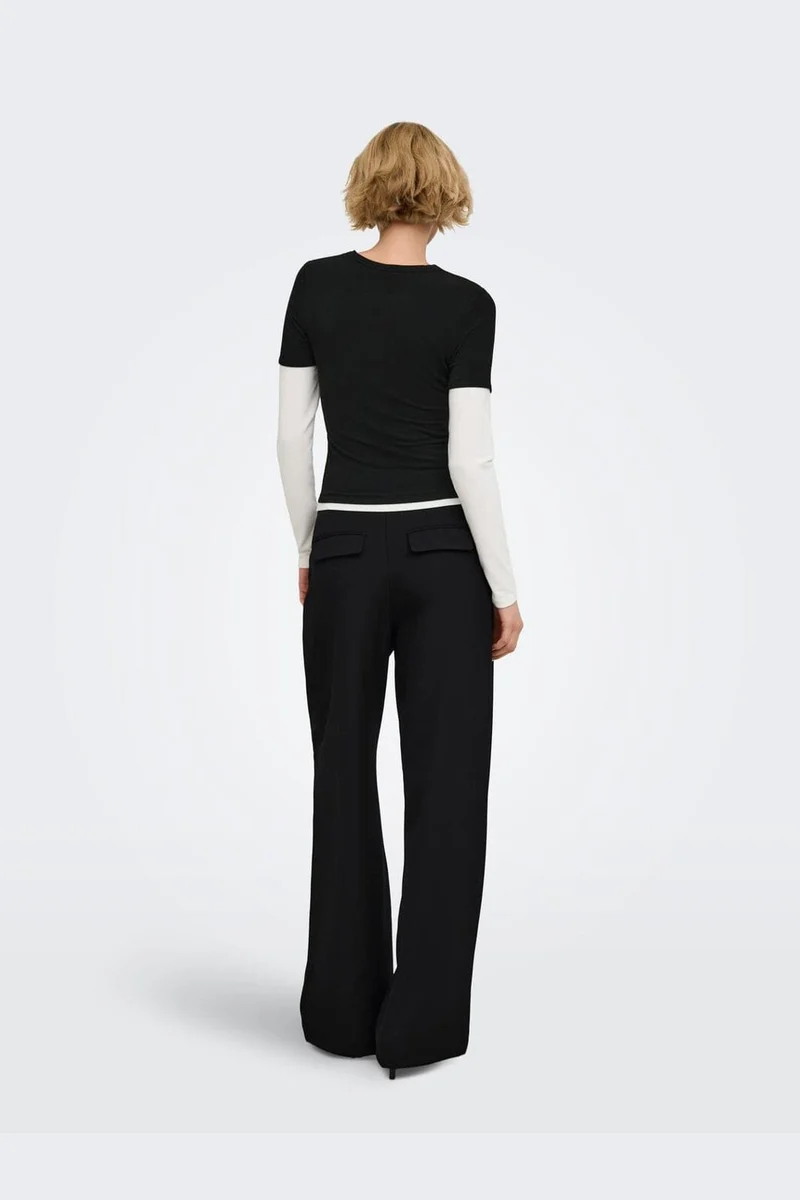 Only - Onlmiles Pleat Wide Pant Tlr - 5177006 Black