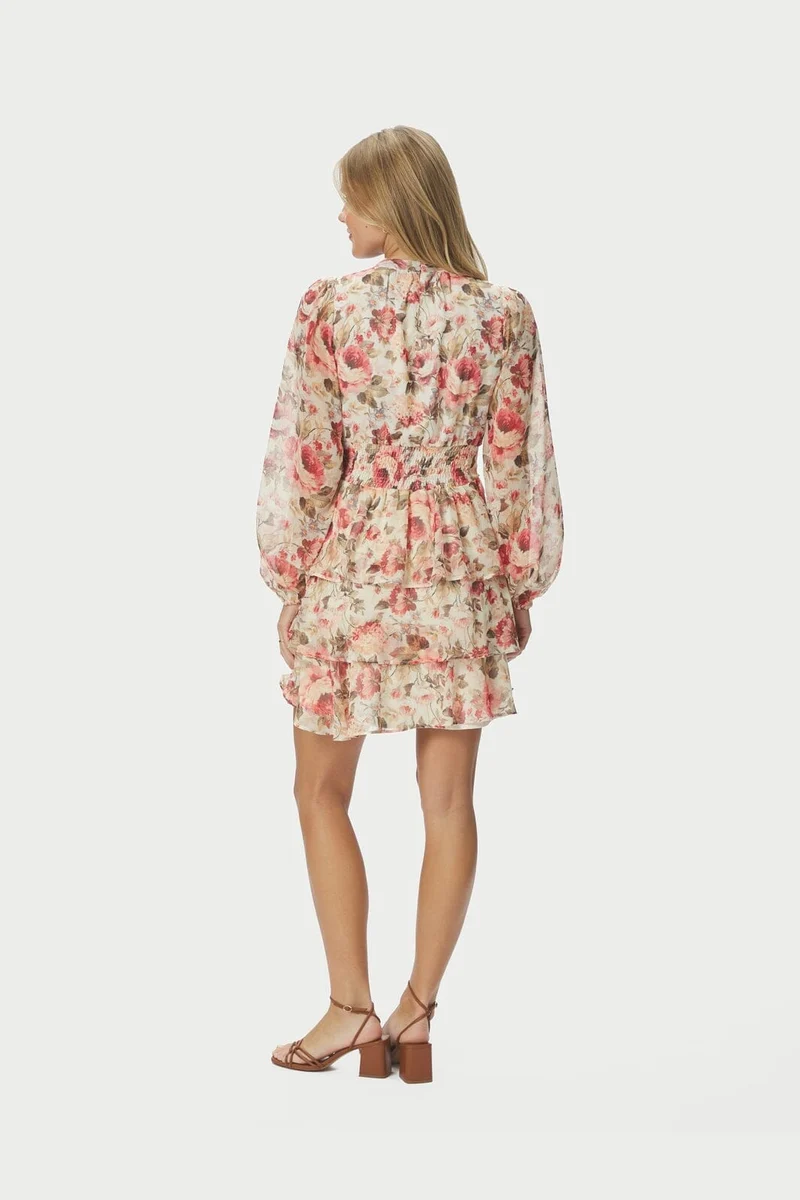Neo Noir - Mio Vintage Flower Dress 168488 - 122 - Creme