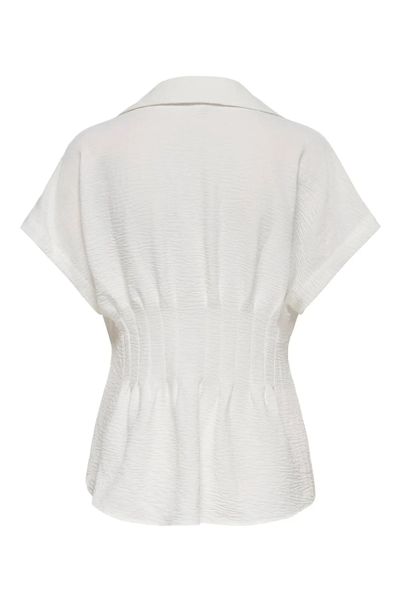 Only - Onlmette Waist Fit Ss Shirt - 4999027 Cloud Dancer