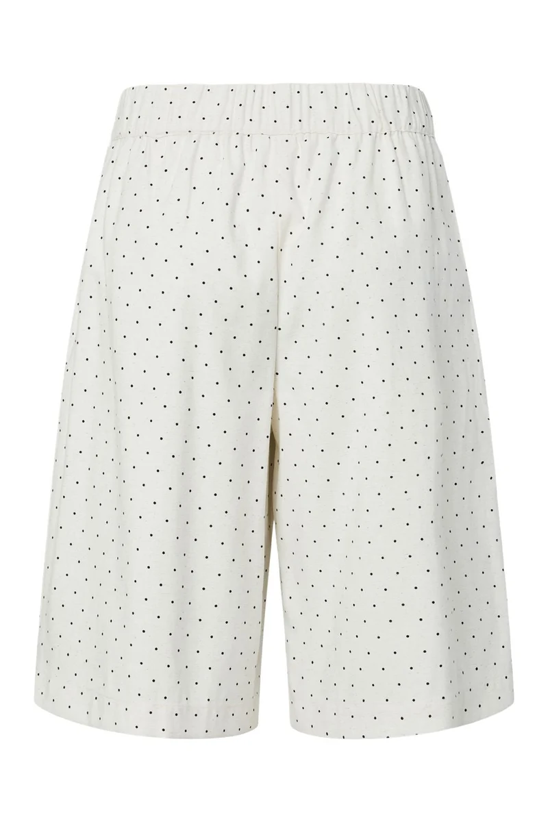 YAS - Yasdotly Long Shorts - 5018049 Star White W. Black Dots