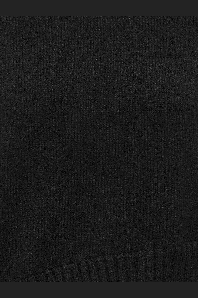 Only - Onlevie Ls Lace Mix O-Neck Knt - 5137519 Black Black Lace