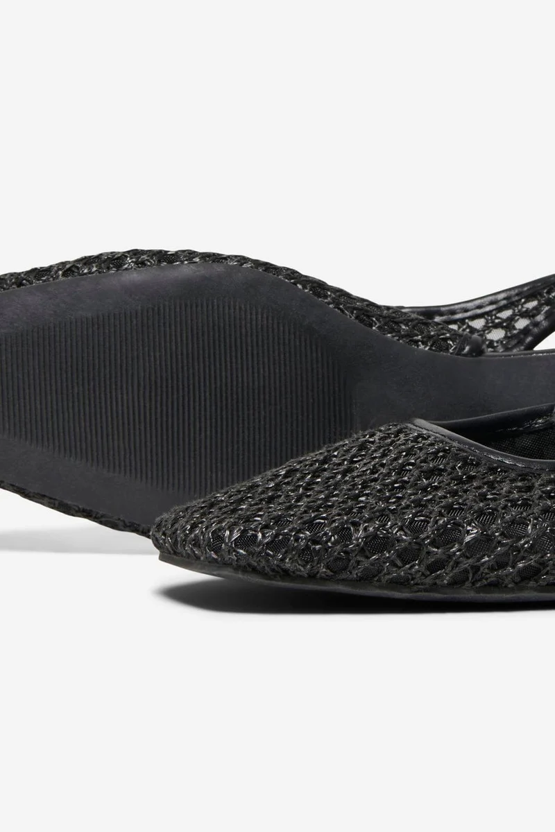 Only - Onlakira-7 Woven Slingback Ballerina - 4958761 Black