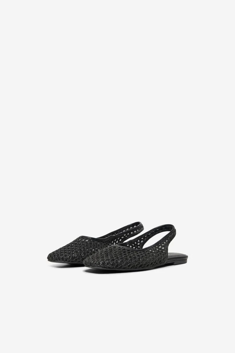 Only - Onlakira-7 Woven Slingback Ballerina - 4958761 Black