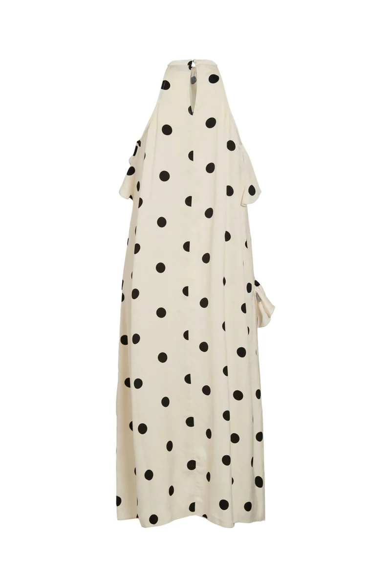 Vila - Viclaire S/L Rose Midi Dress Ro - 5046758 Birch Black Dots