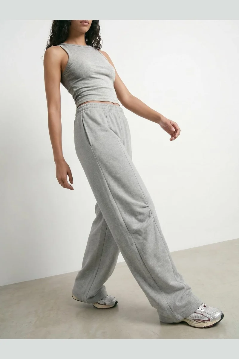 Hypedrop - Hdilse Wide Sweatpants 32001223 - 5276760 - Light Grey Melange