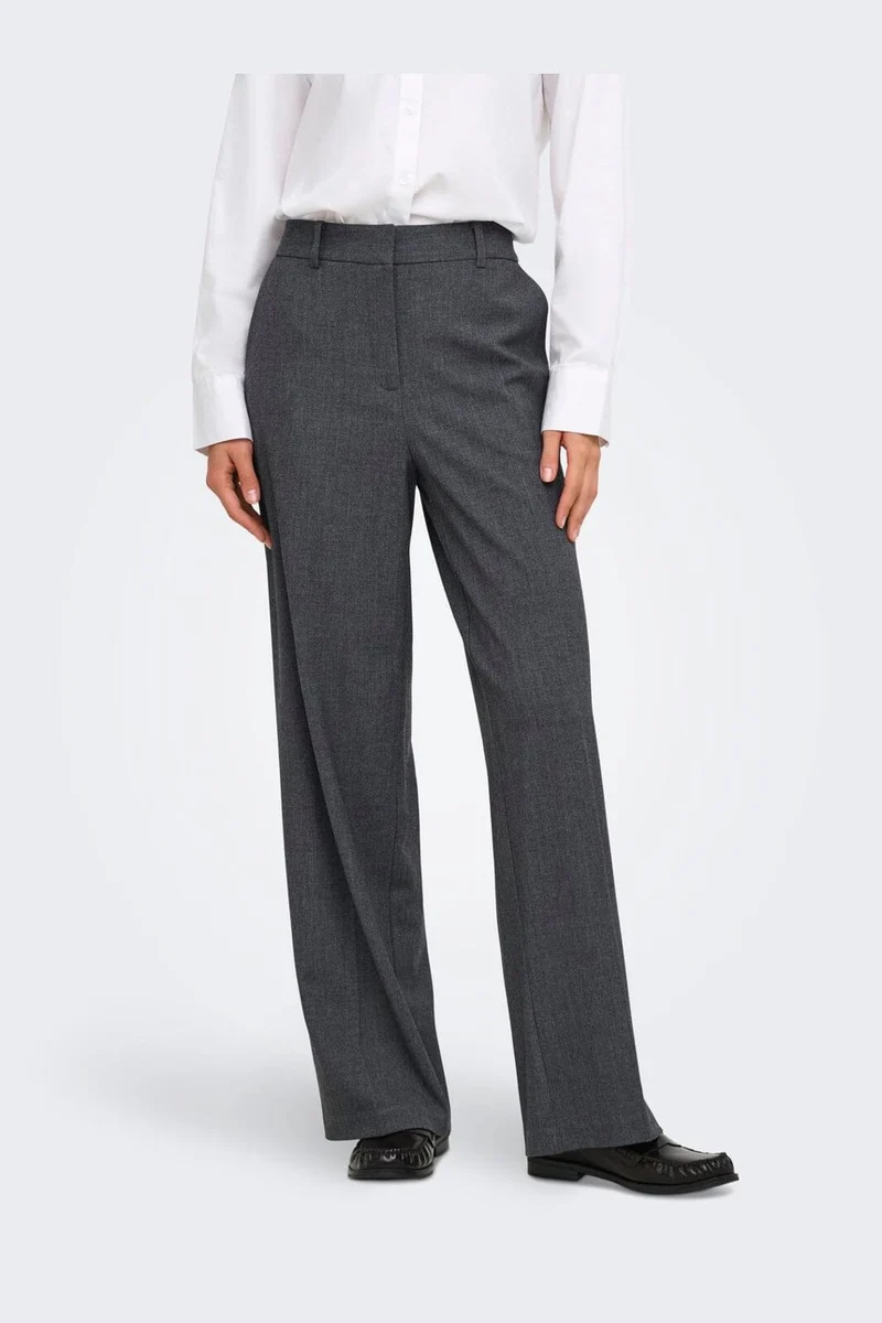 JDY - Jdyvalerie Wide Pant - 5084177 Dark Grey Melange