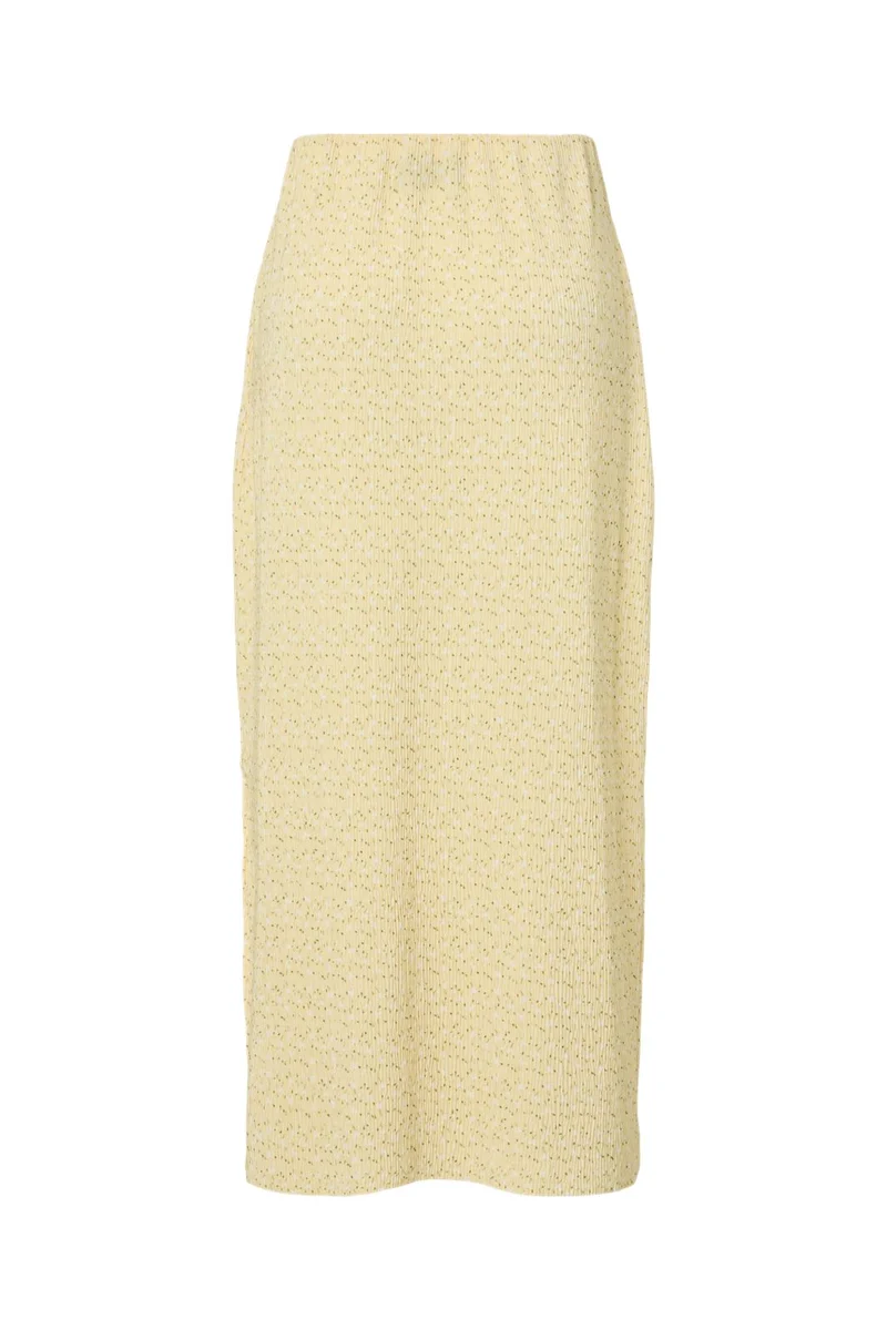 Pieces - Pcflora Ankle Skirt Msa - 4976249 French Vanilla Small White Flowers