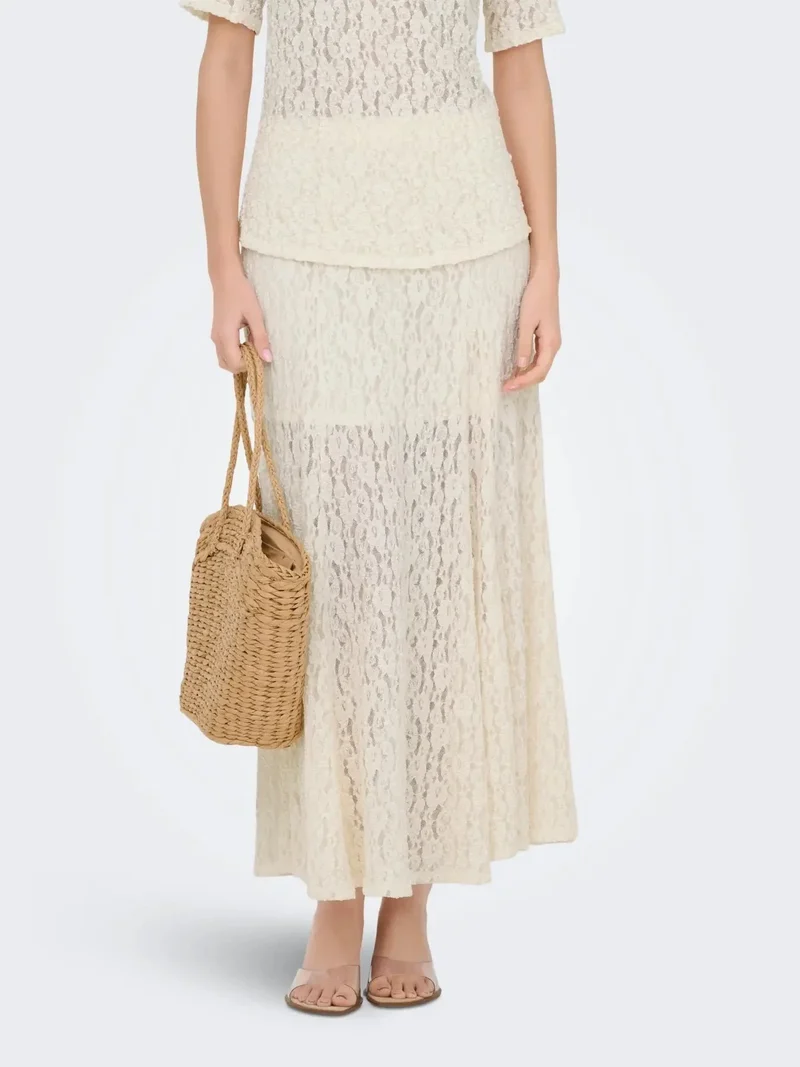 JDY - Jdygallas Long Lace Skirt - 4987045 Pristine