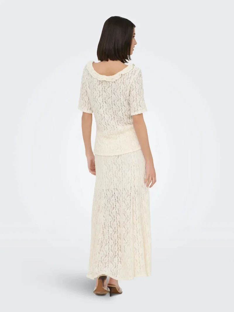 JDY - Jdygallas Long Lace Skirt - 4987045 Pristine