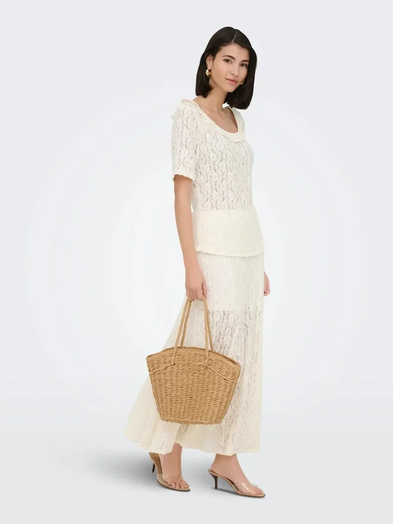 JDY - Jdygallas Long Lace Skirt - 4987045 Pristine