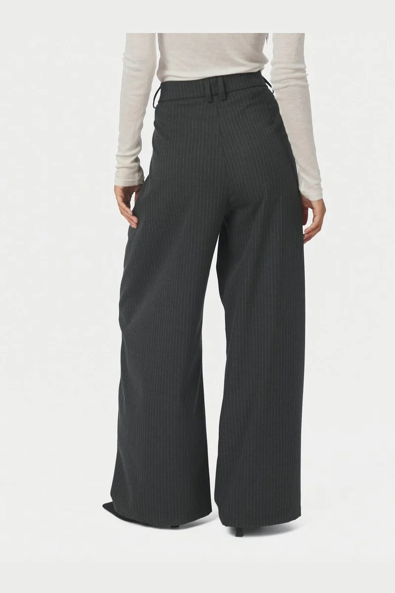 Neo Noir - Massie Slim Pinstripe Pants 170802 - 107 - Dark Grey Melange