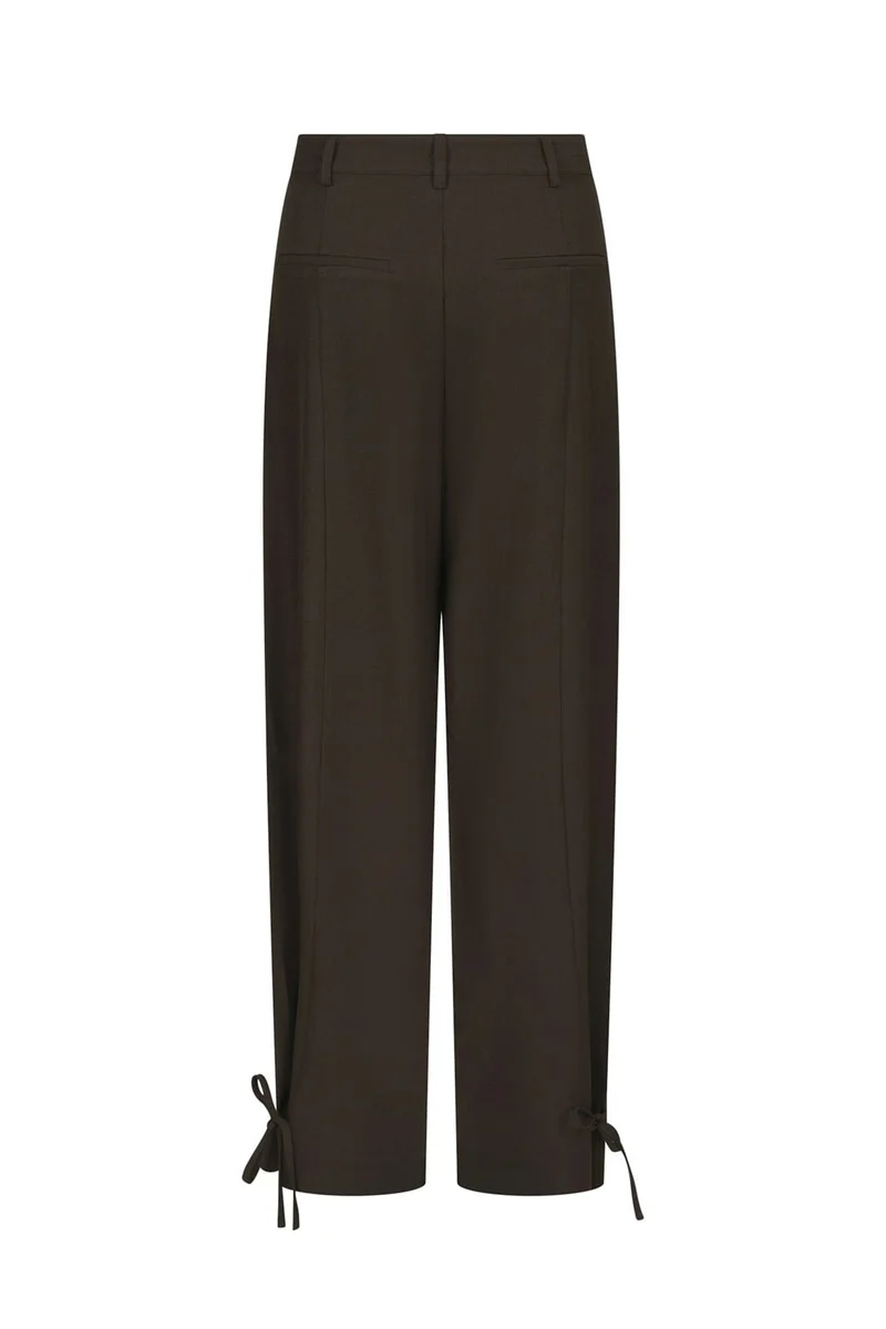 Neo Noir - Isotta Structure Tie Pants 170430 - 676 - Dark Brown